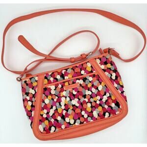 Vera Bradley Coral Pixie Confetti Design Purse Small Single Strap Shoulder Bag